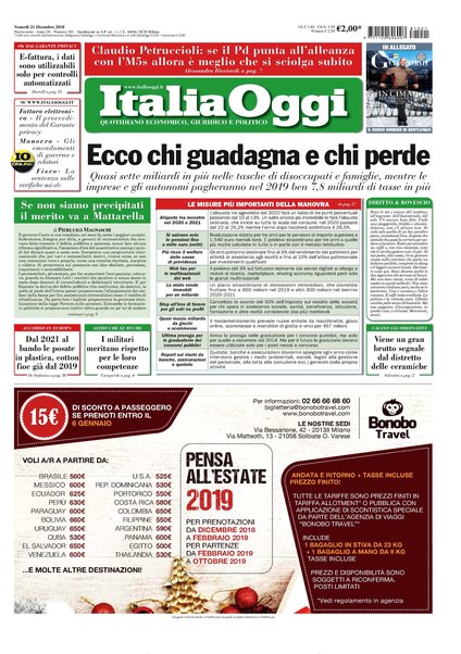 Italia oggi : quotidiano di economia finanza e politica